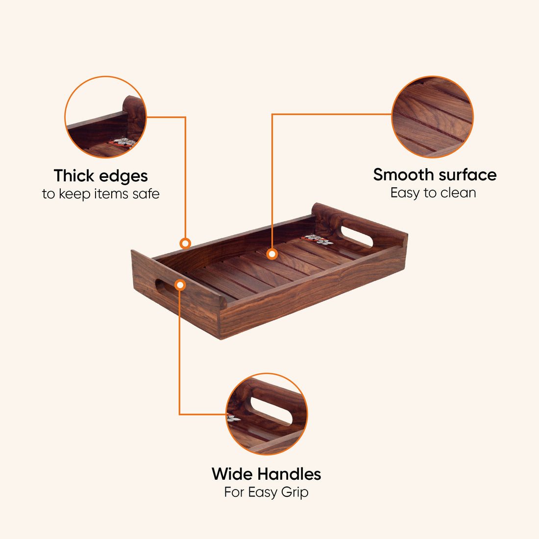 Timeless Elegance Rosewood Tray