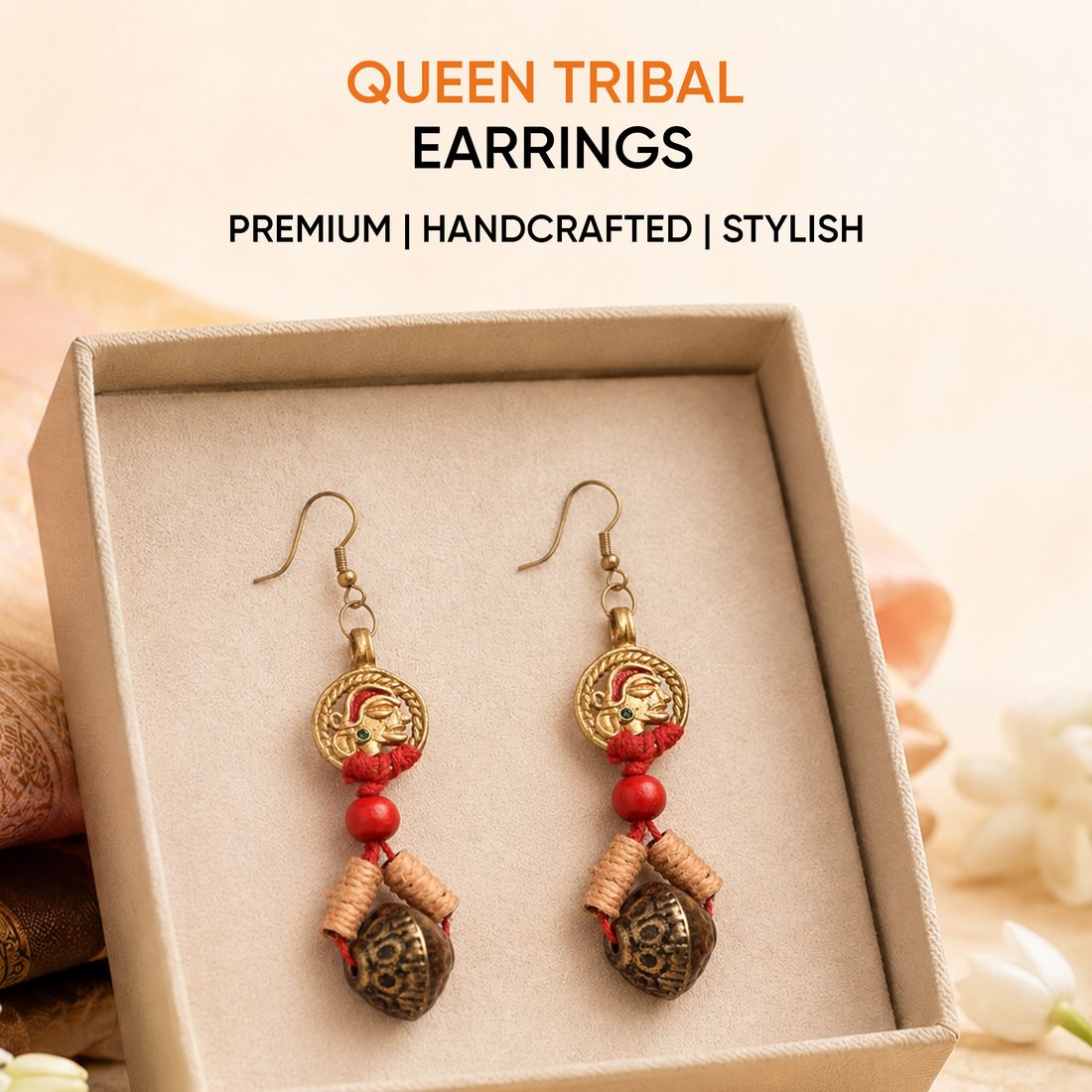 The Queen Noble Handcrafted Tribal Earrings