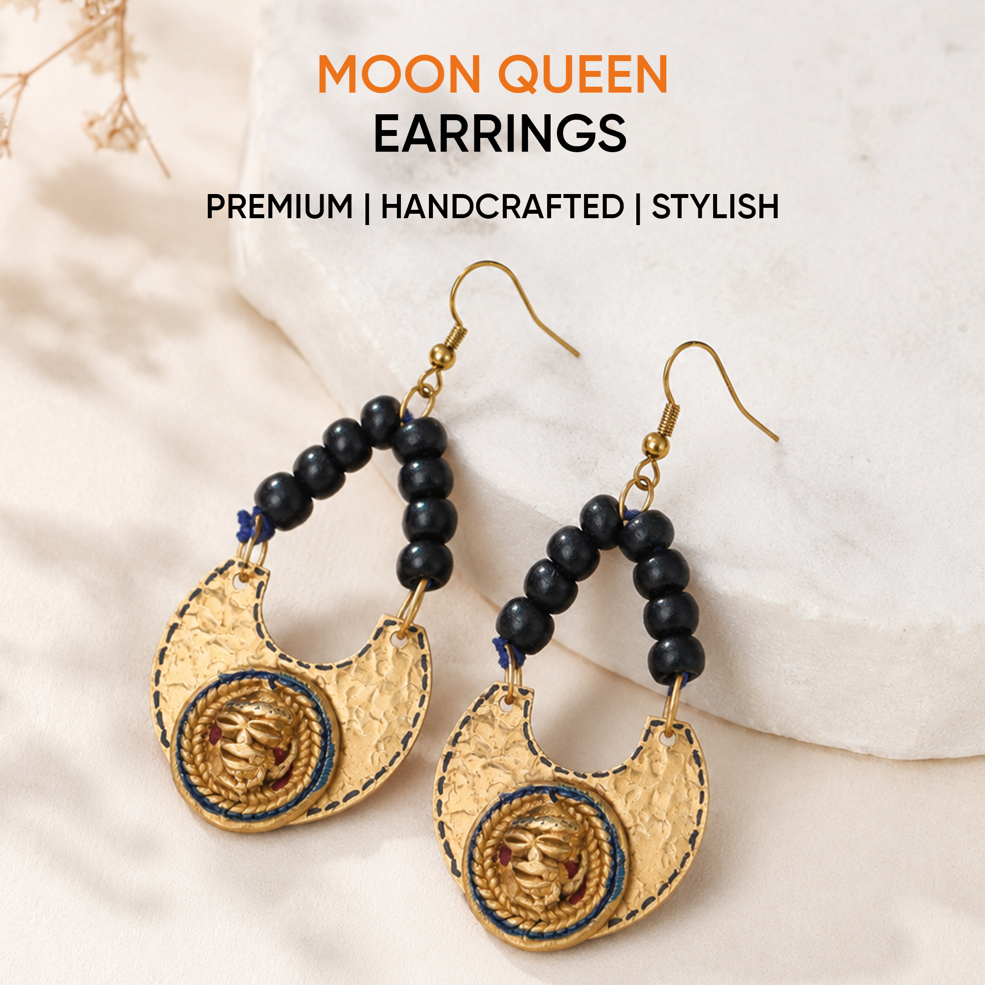 The Moon Queen Handcrafted Tribal Earrings