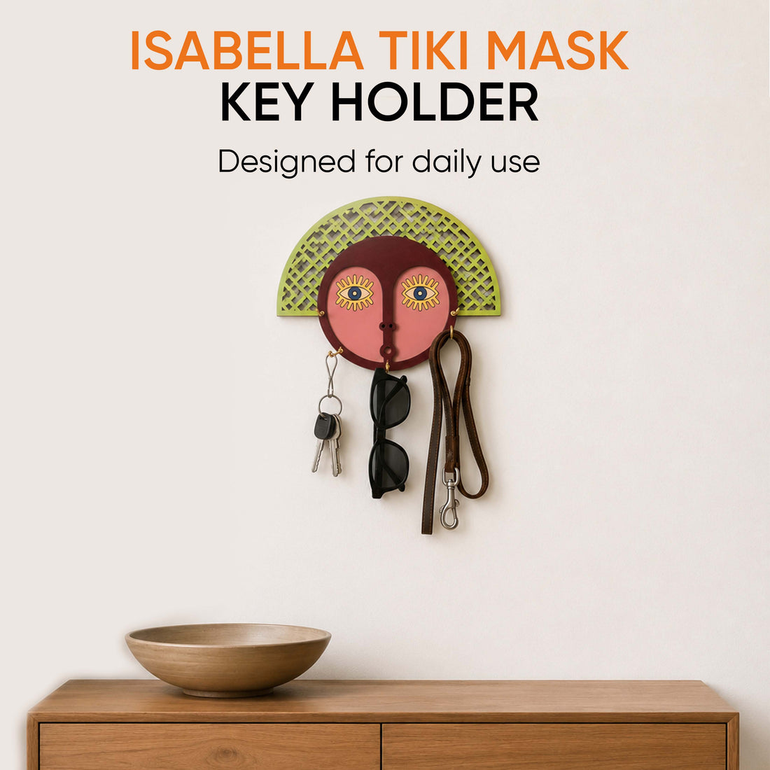 Isabella Tiki mask key hanger