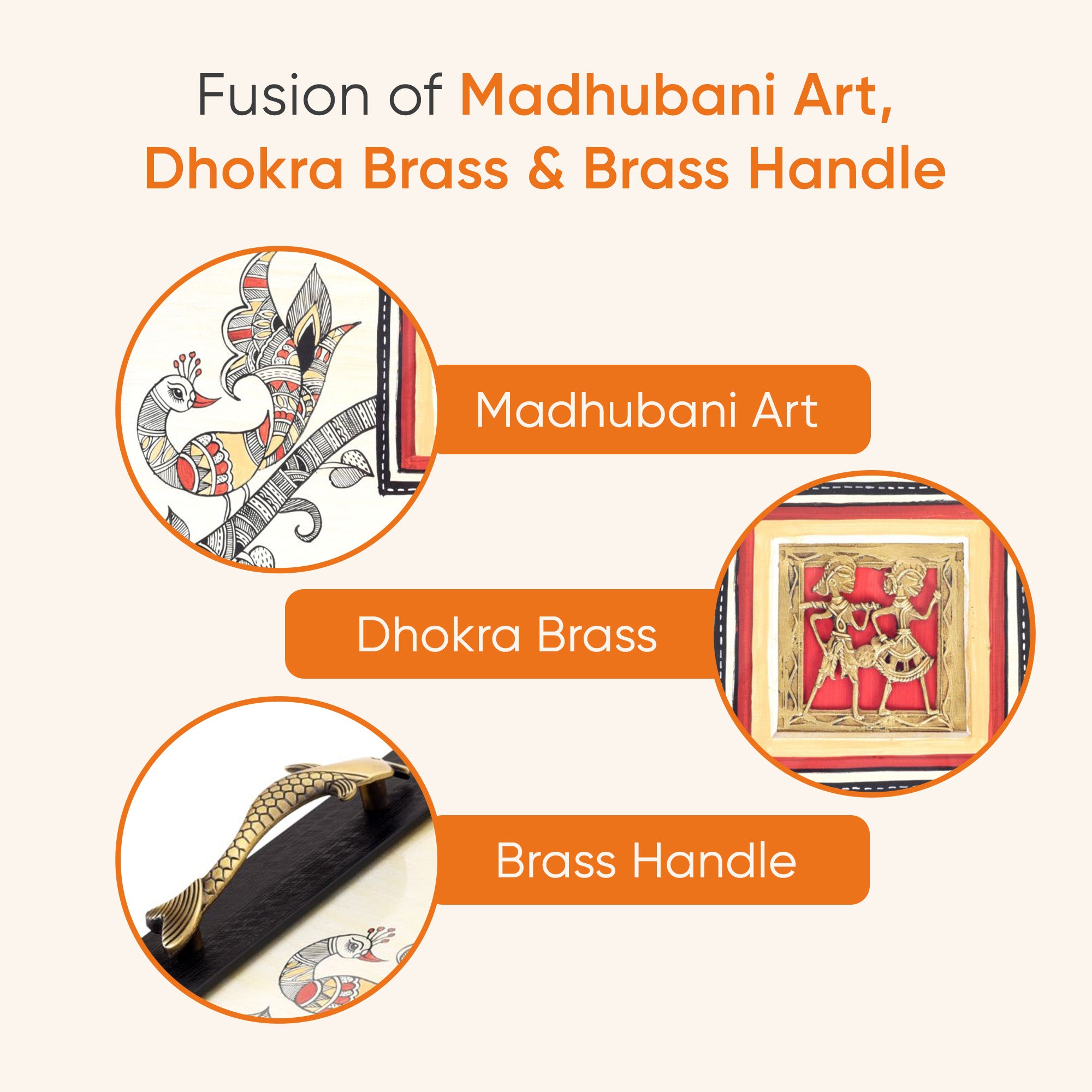 Cultural Fusion Hand-Painted Tray