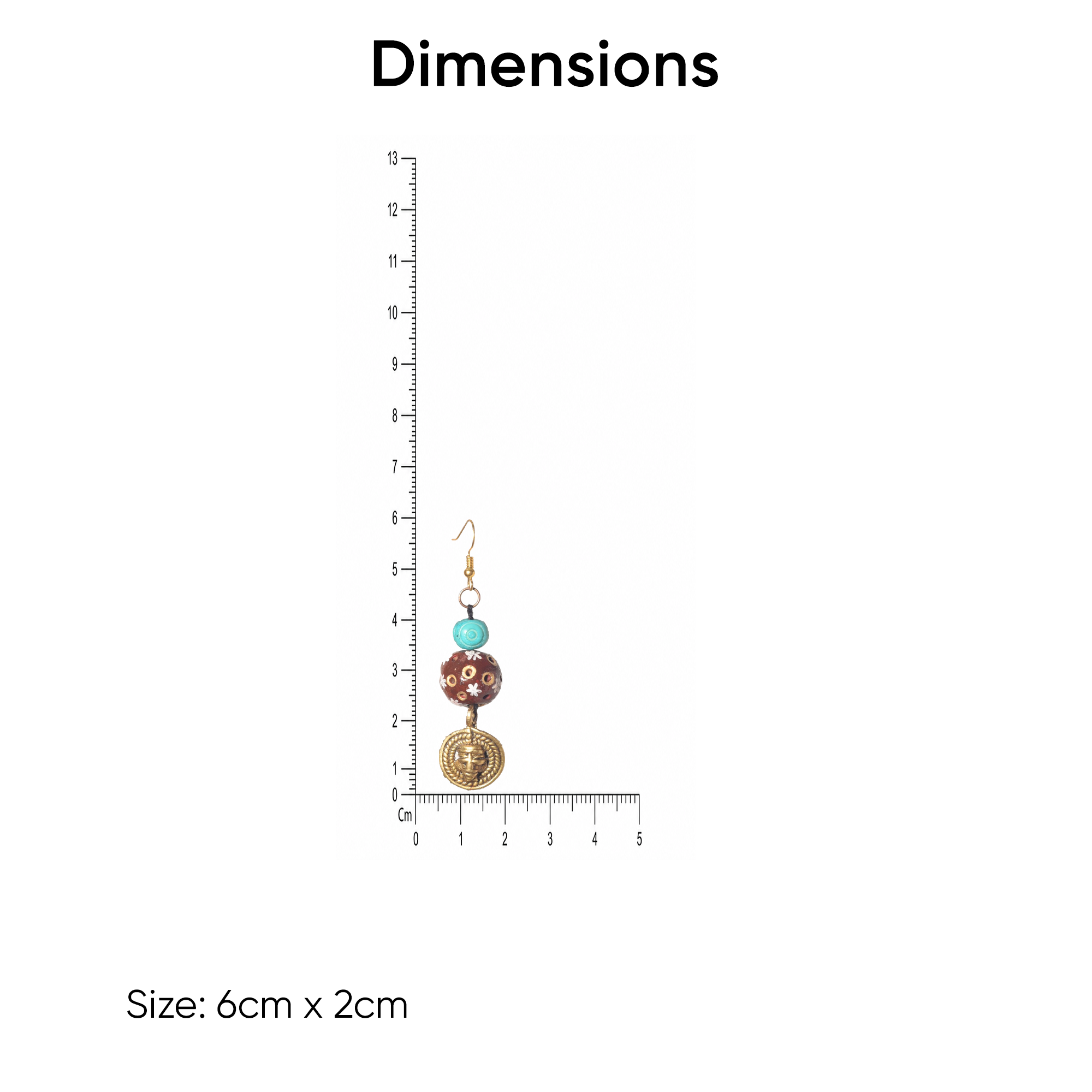 Brass Blossom Strokes Ethnic Earrings