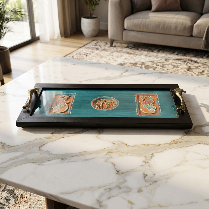 Peacock Elegance Tray