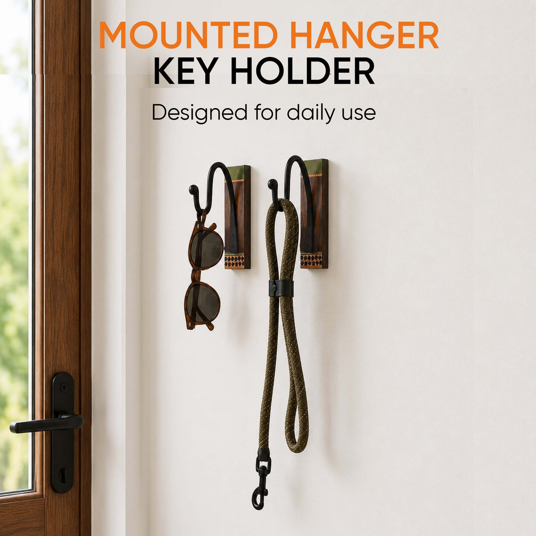 Autumn Leaf Wall Mounted Hanger in Teakwood