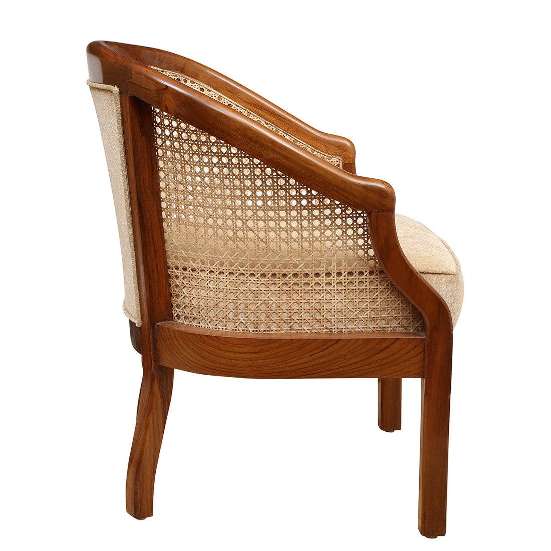 Dura Barrel Single Chair With Cane Work (23x23x32)