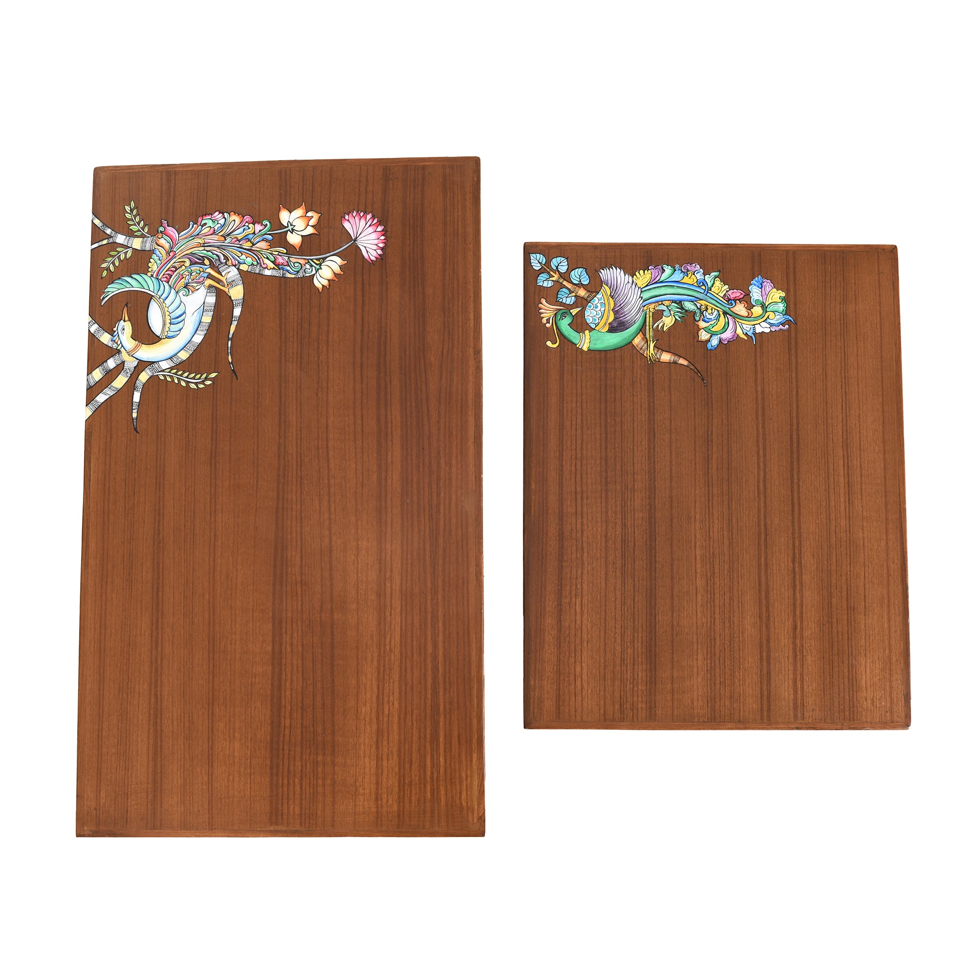 Mimo-I Nest of Tables in Teakwood with Walnut Finish (Set of 2)