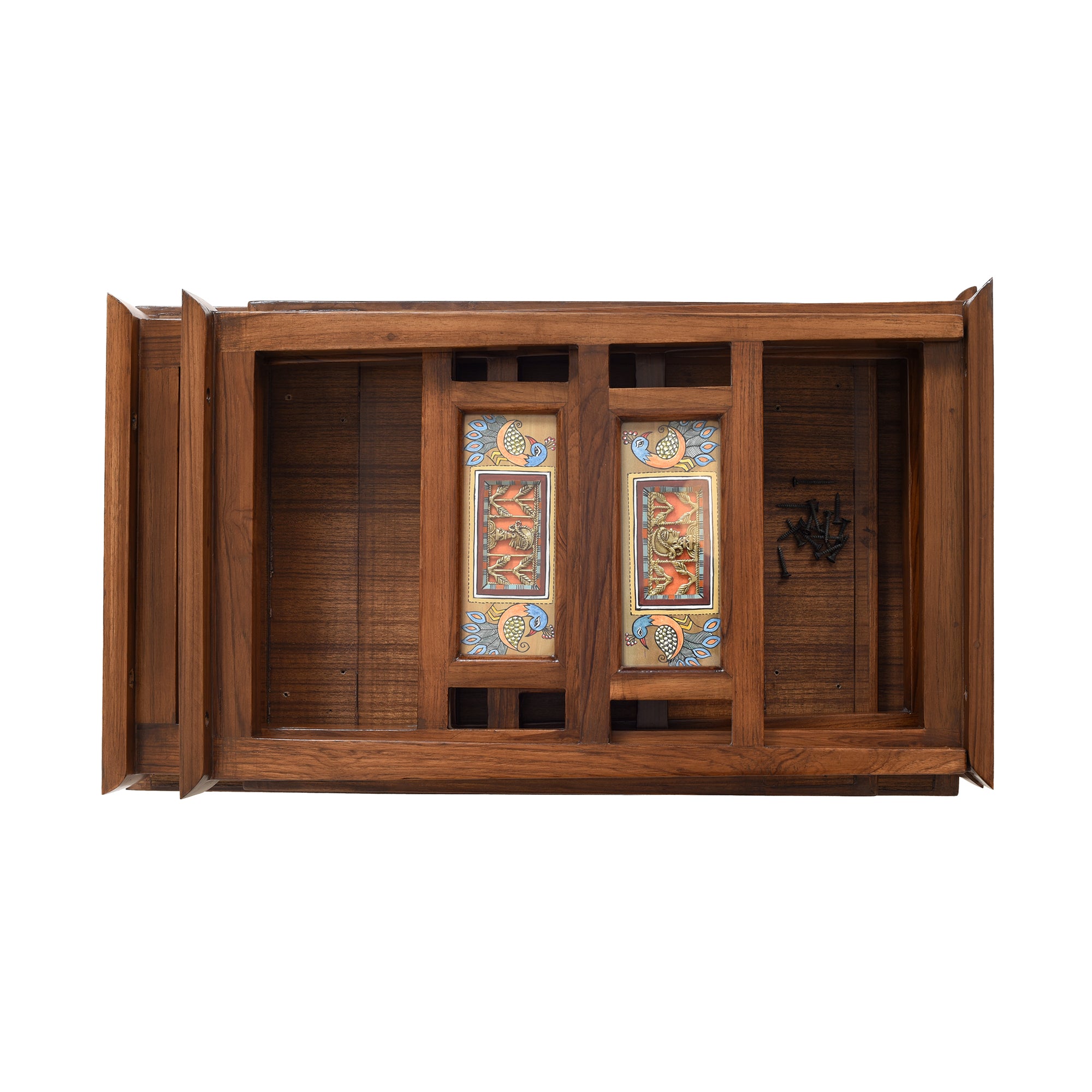 Mimo-I Nest of Tables in Teakwood with Walnut Finish (Set of 2)