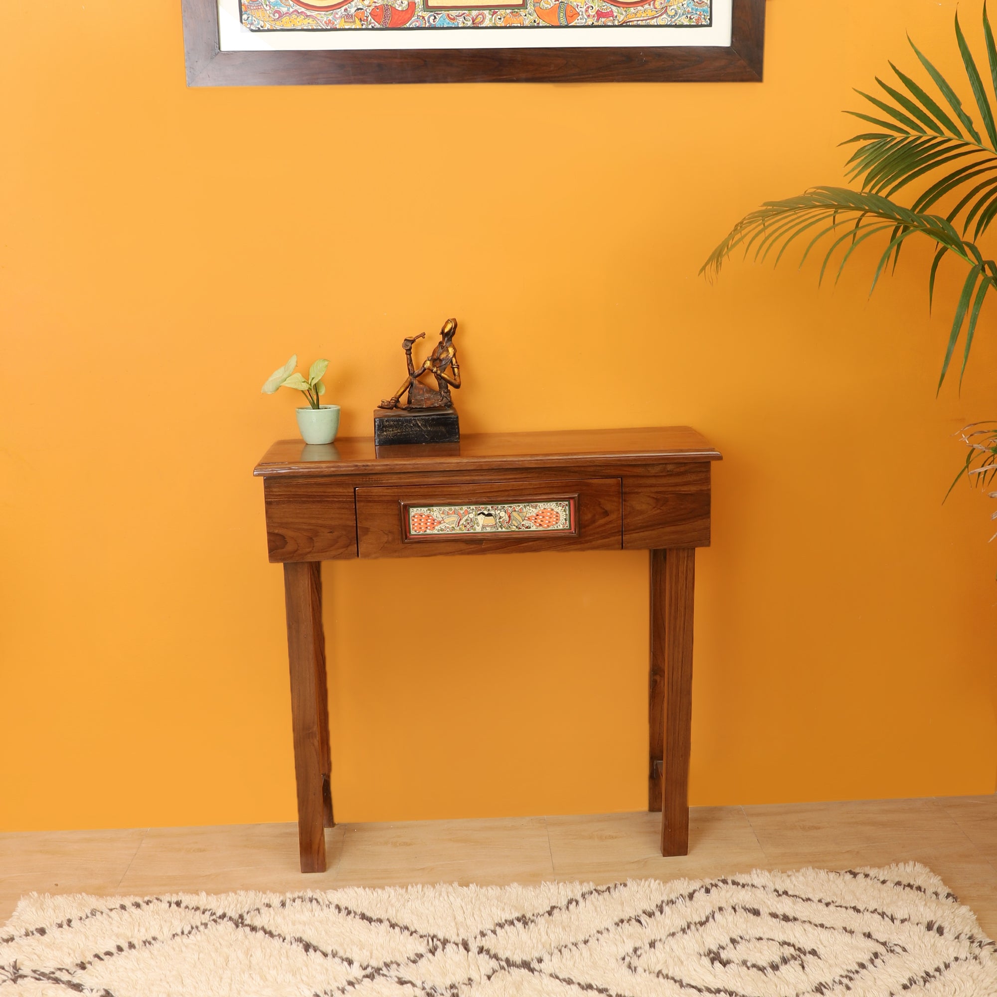 Daisy Console Table in Teakwood in Teakwood Finish (31x12x30)