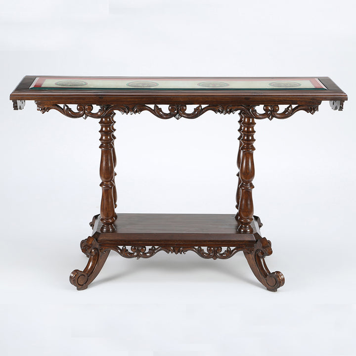 Kria Console Table in Teakwood with Walnut Finish (48x14x30)