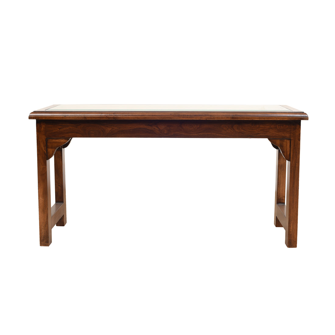 Villy Table with Streight Legs in Teakwood with Walnut Finish