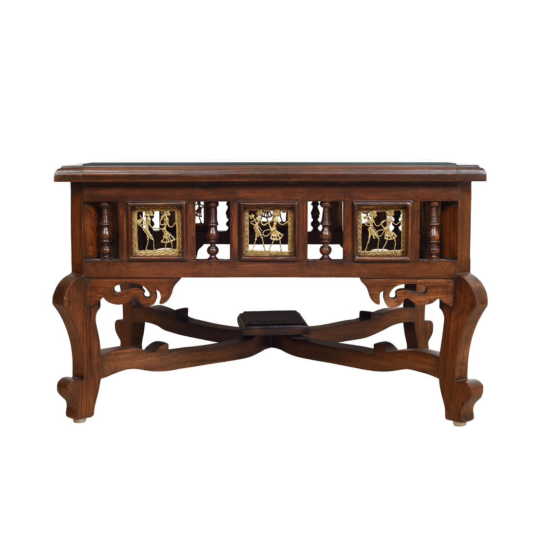 Vaari Coffee Table in Teakwood with Walnut Finish (30x30x18)