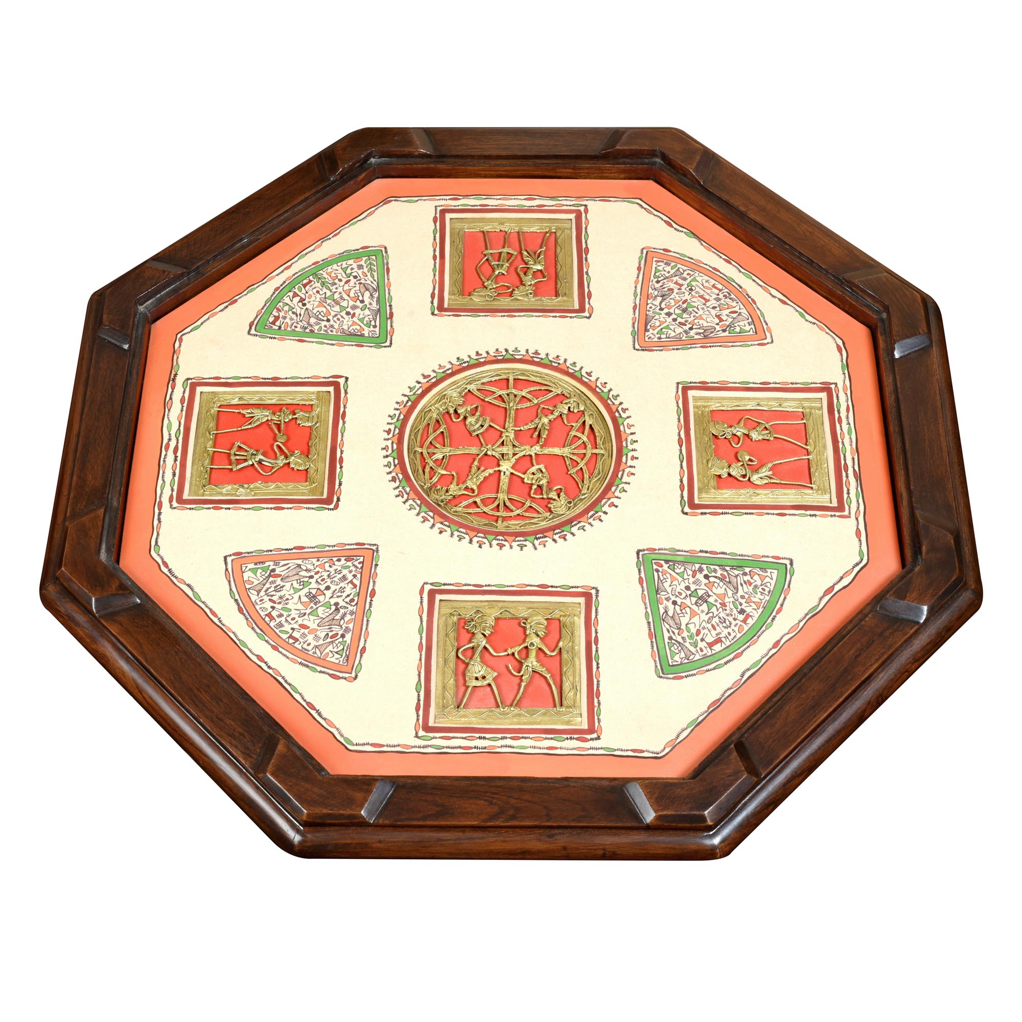 Elba Coffee Table in Teakwood with Walnut Finish (24x24x12)