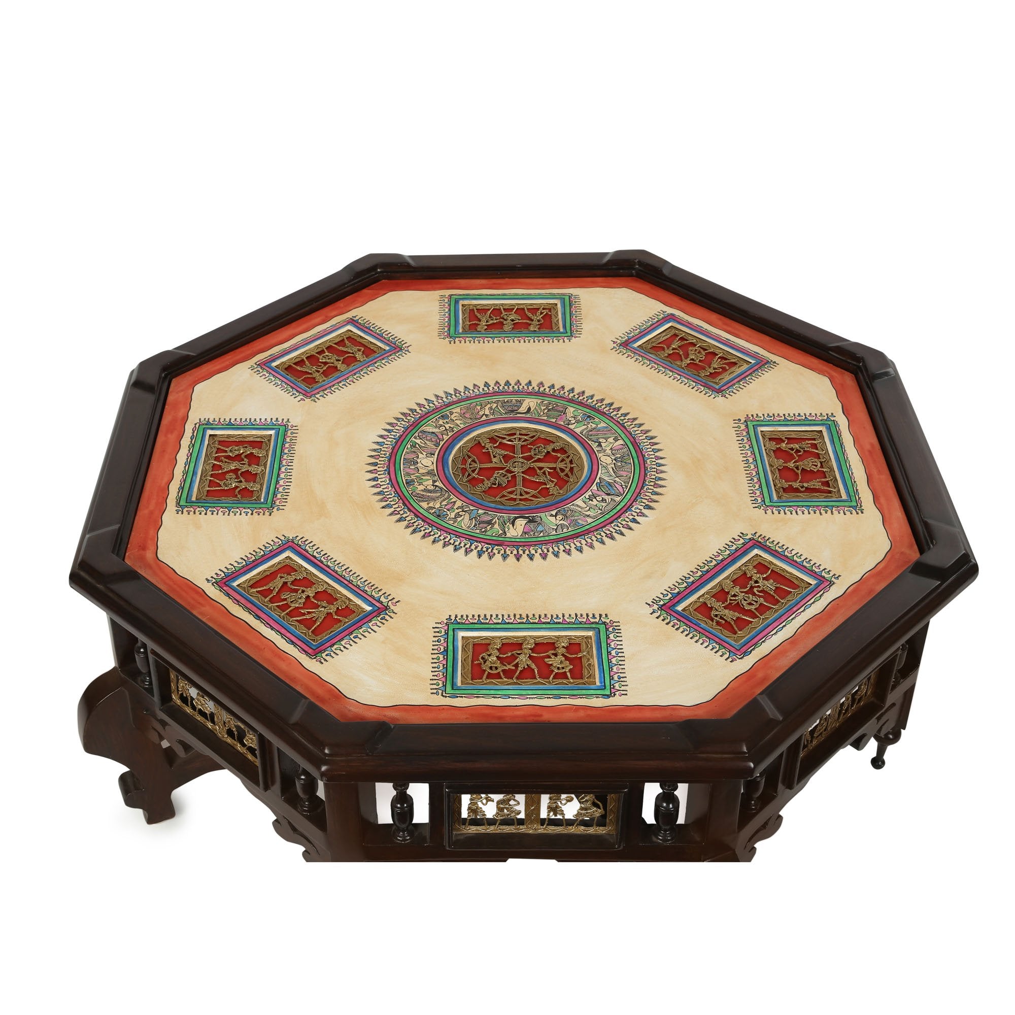 Nube Coffee Table in Teakwood with Walnut Finish (34x34x15)