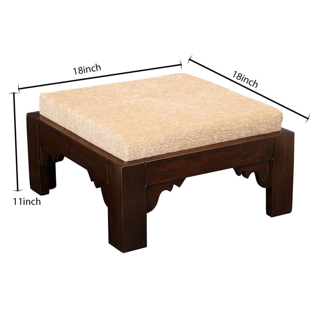 Saber 4 Seater Coffee Table Set in Teakwood with Walnut Finish (36x36x16)