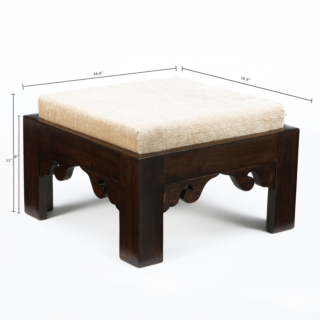 Donna Coffee Table in Teakwood with Walnut Finish (39x39x16)