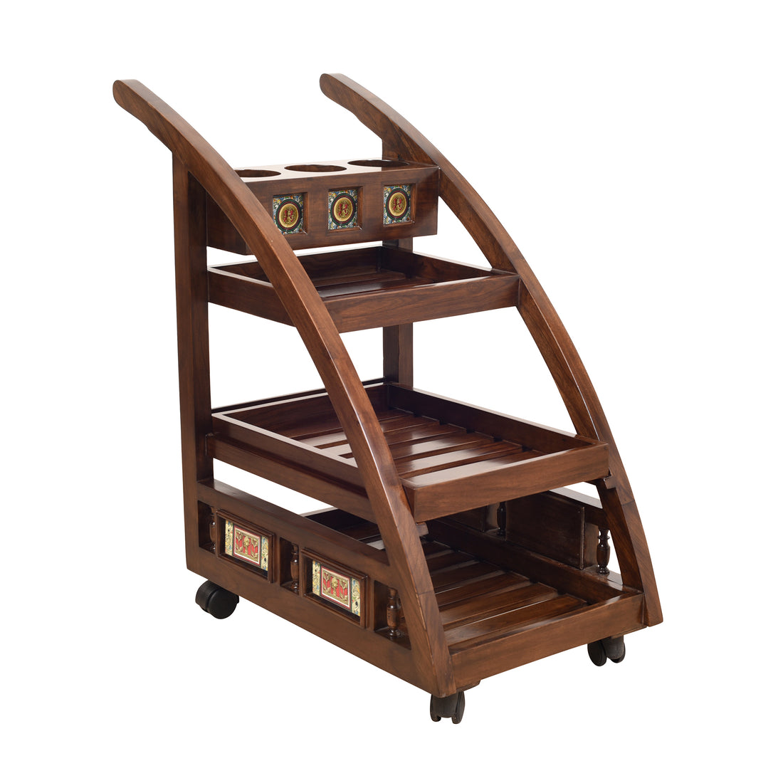 Soma Food Trolly in Teakwood with Walnut Finish