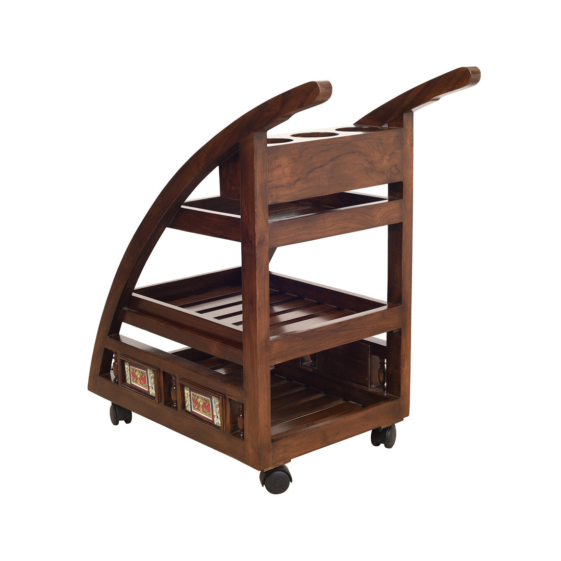 Soma Food Trolly in Teakwood with Walnut Finish