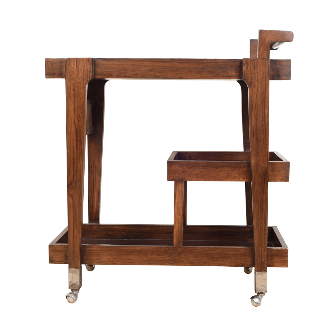 Mouli Food Trolly in Teakwood with Walnut Finish