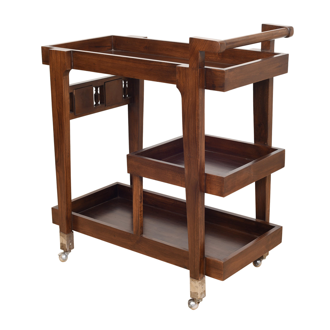 Mouli Food Trolly in Teakwood with Walnut Finish