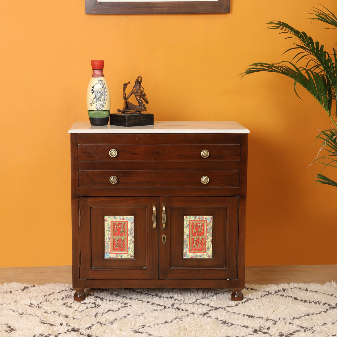 Fema Sideboard in Teakwood with Walnut Finish (30x16x30)