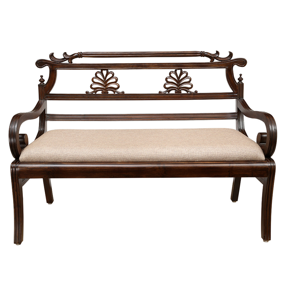 Marigold Bench Chair Two Seater In Teak Wood (48x21x34)