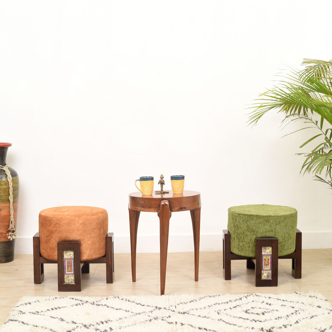 Teak Treasures Pouffe