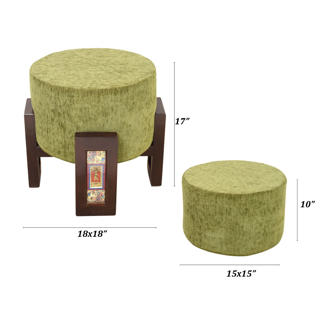 Teak Treasures Pouffe