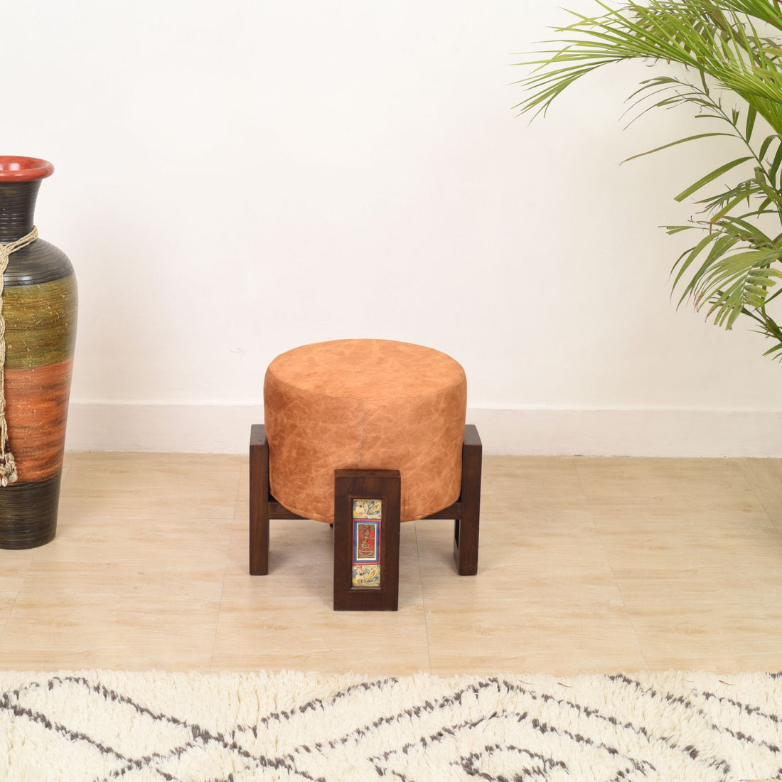 Suede Splendor Pouffe