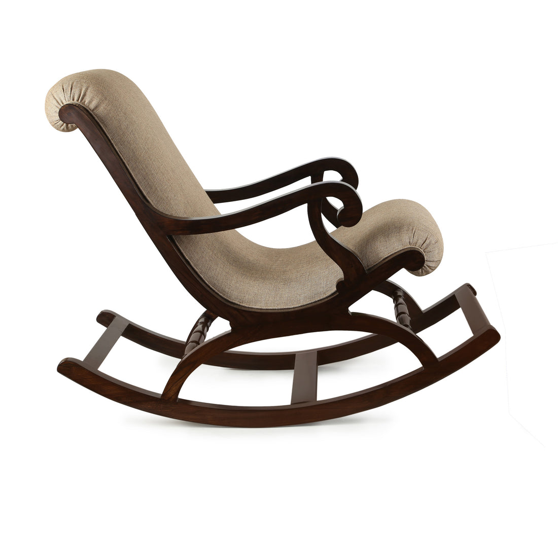 Fritto Rocking Chair in Teakwood with Walnut Finish (23x45x35)