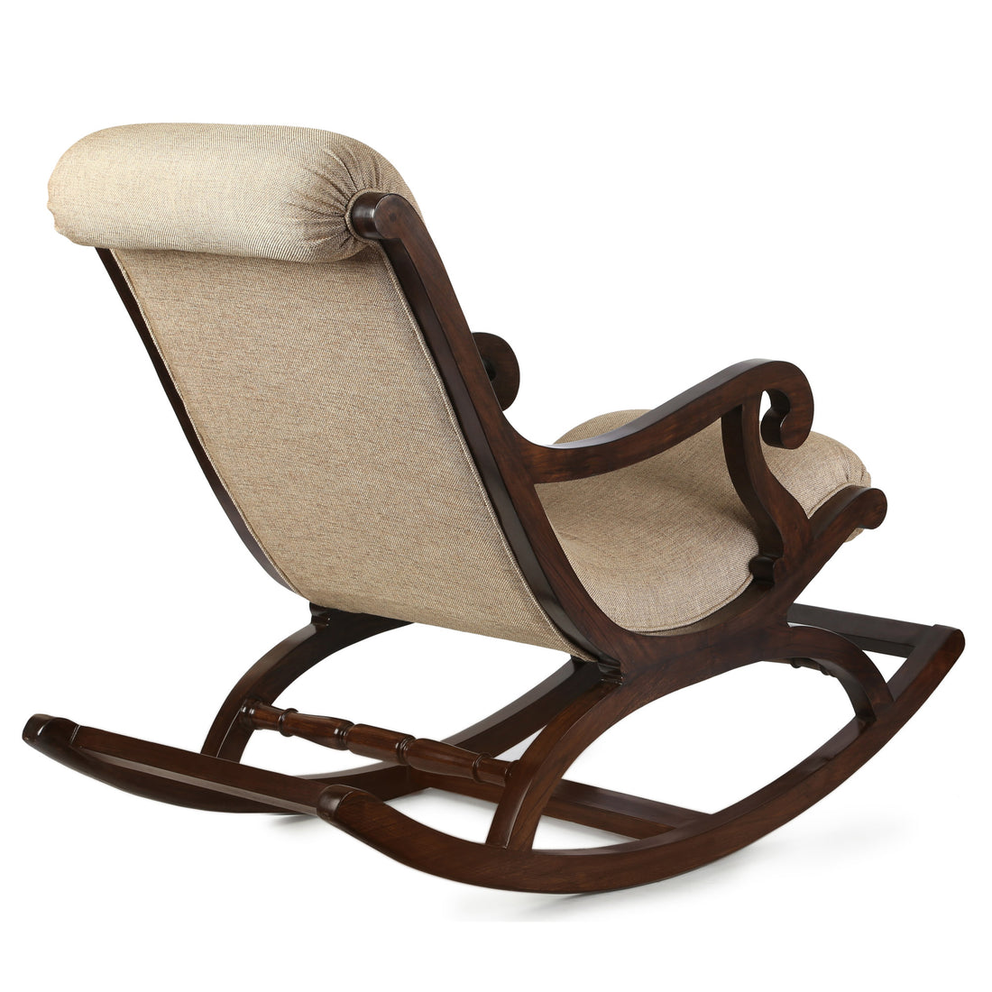 Fritto Rocking Chair in Teakwood with Walnut Finish (23x45x35)