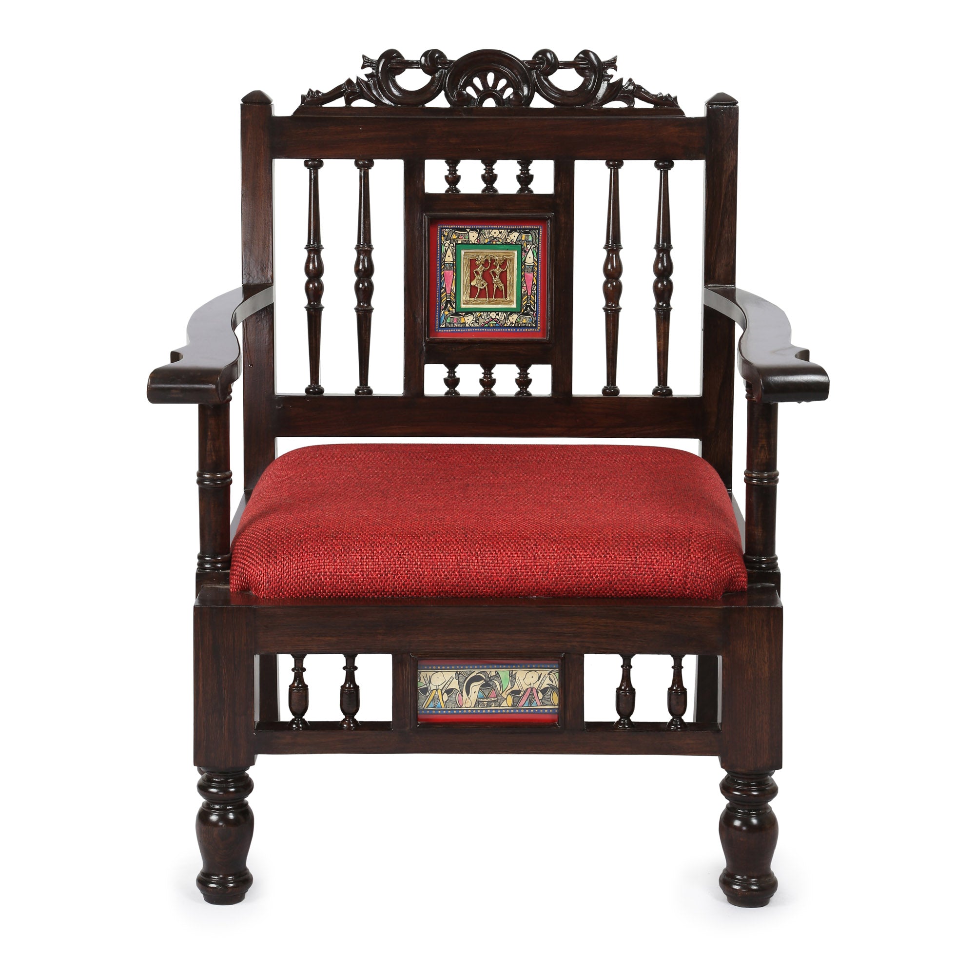 Riviera Low Rise Single Seater Sofa in Teakwood with Walnut Finish (27x25x31)