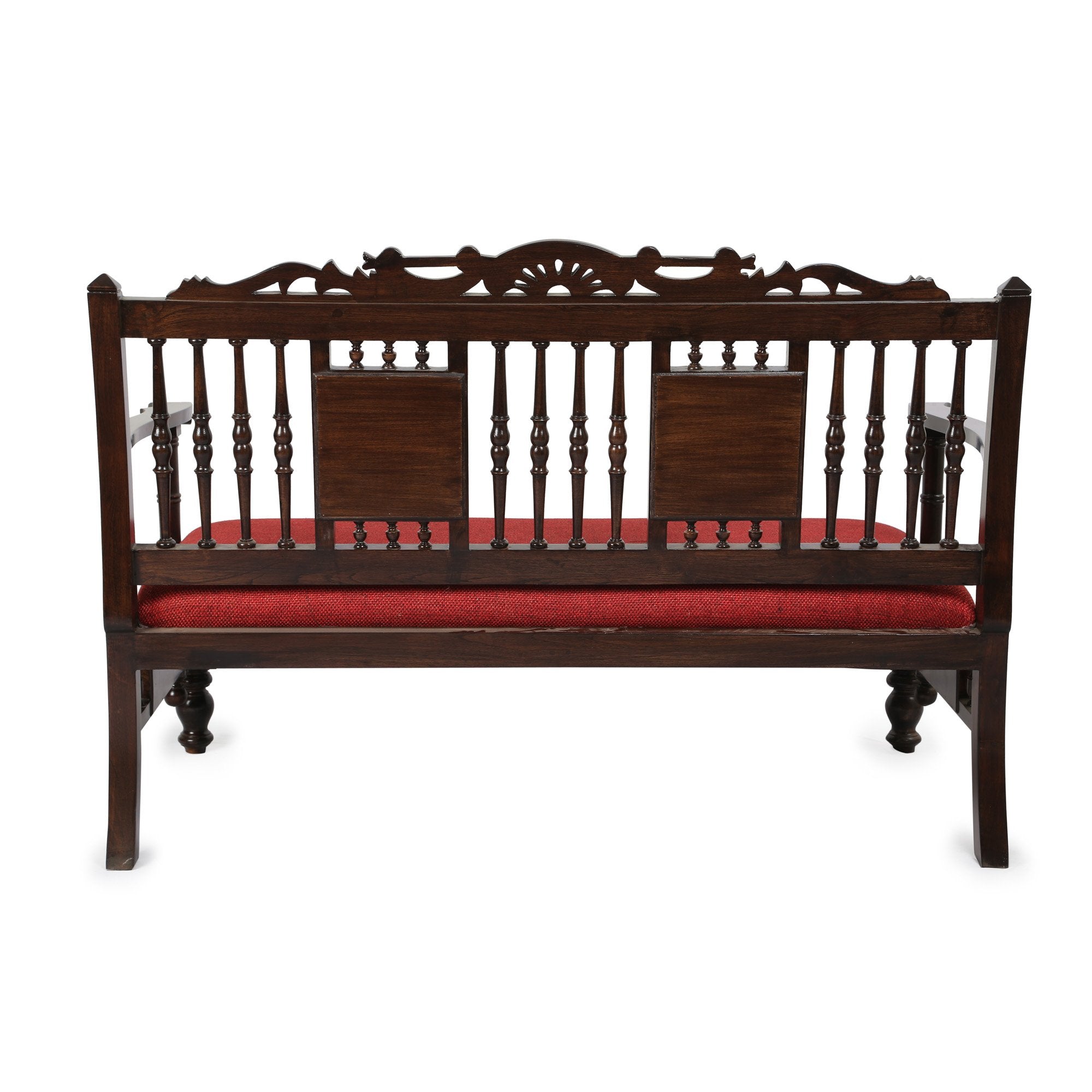 Riviera Low Rise Double Seater Sofa in Teakwood with Walnut Finish (51x25x33)