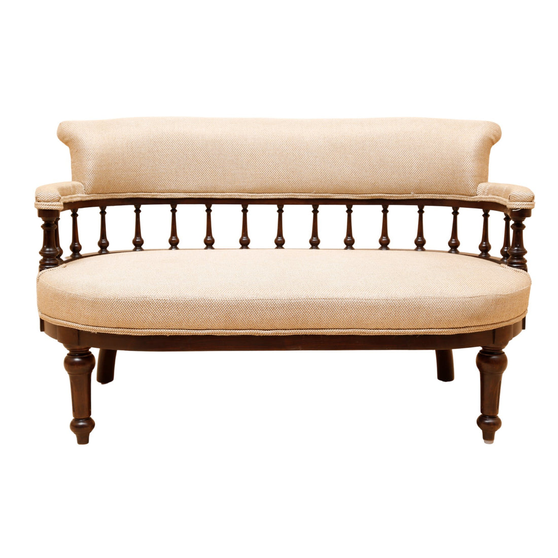 Moda 2 Seater Sofa in Teakwood with Walnut Finish (48x24x30)