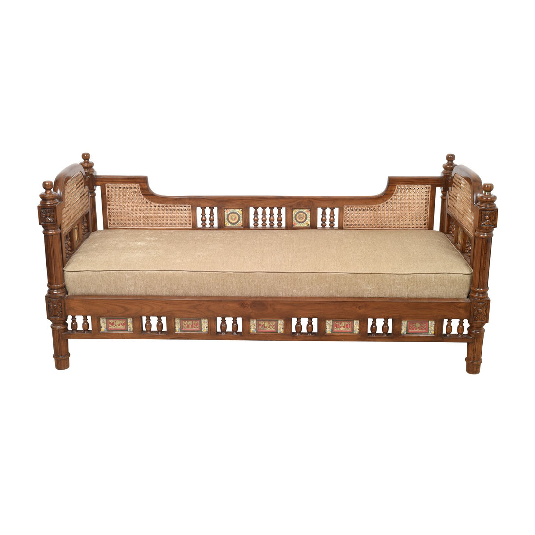 Orchid Three Seater Sofa with Cane Work