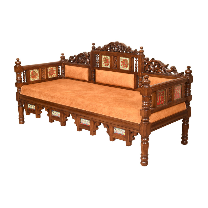 Sultan Takth in Teakwood with Madhubani & Walnut Finish