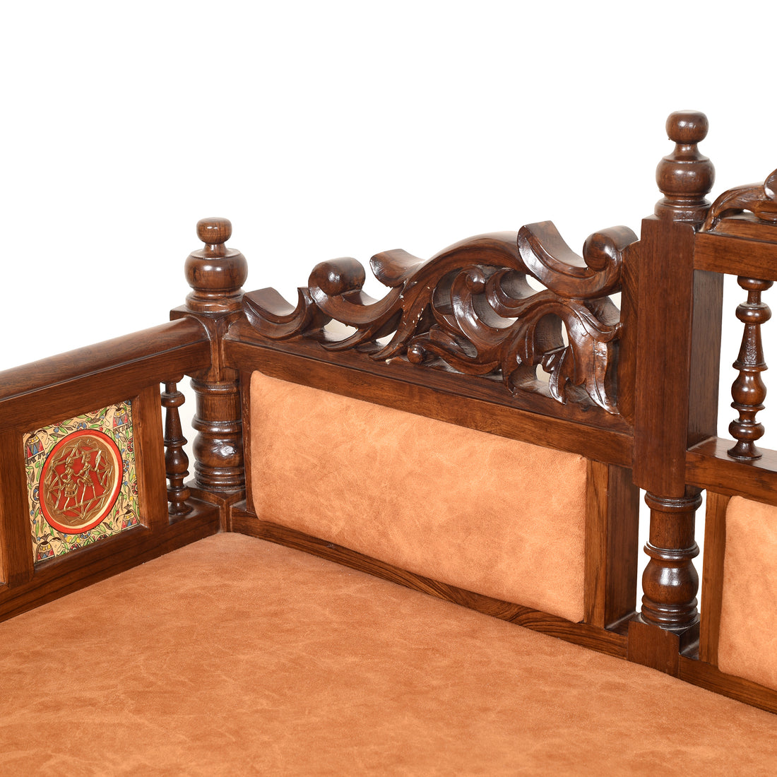 Sultan Takth in Teakwood with Madhubani & Walnut Finish