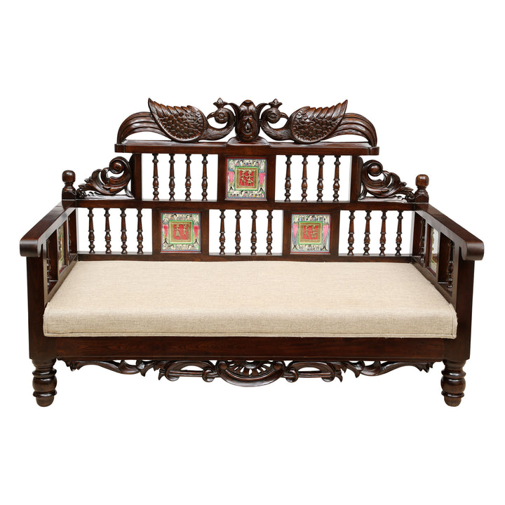 Mallika Couch in Teakwood with Walnut Finish (48x27x33)