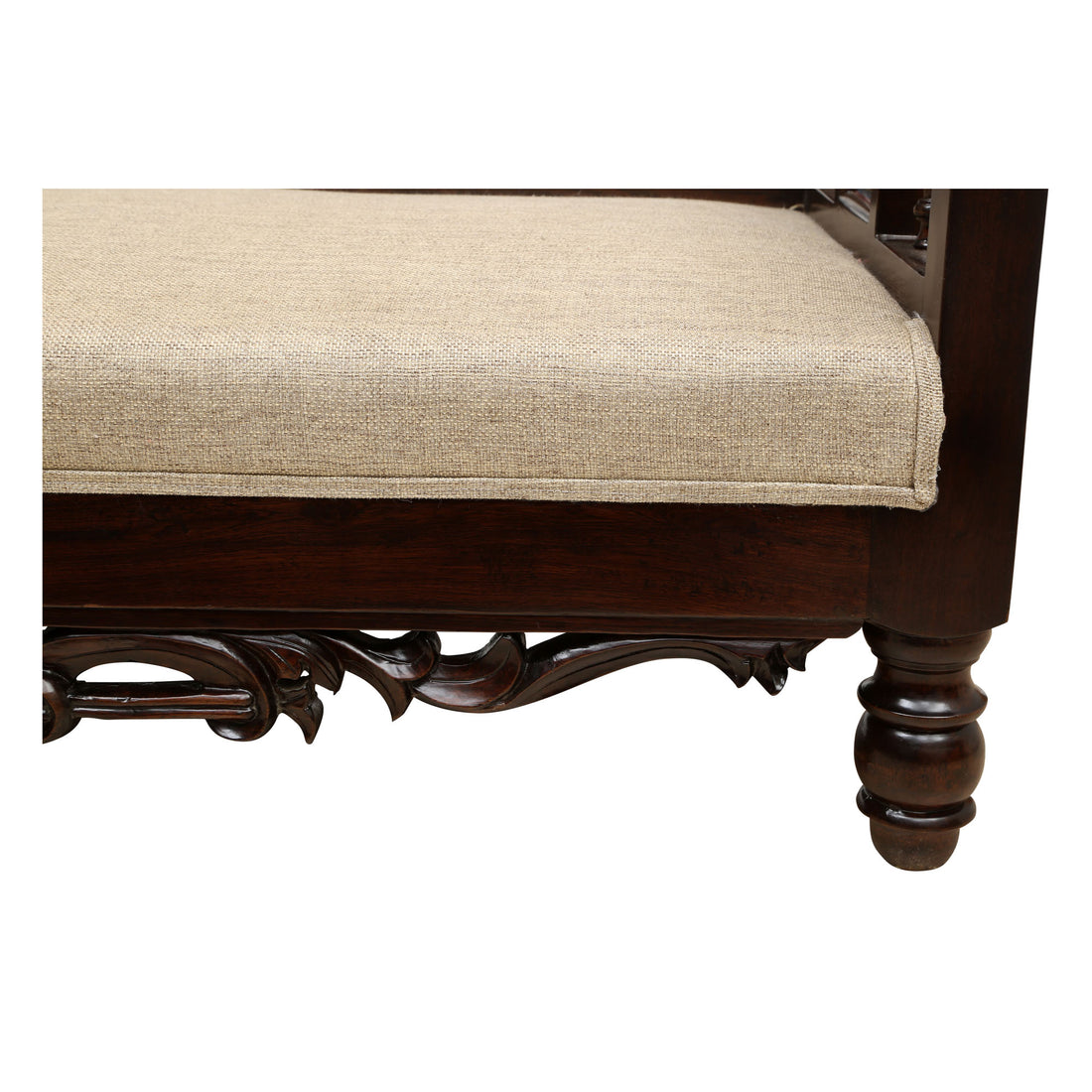 Mallika Couch in Teakwood with Walnut Finish (48x27x33)