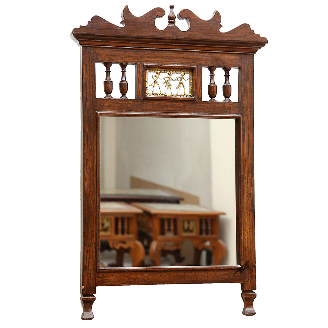 Priya Teakwood Mirror in Teak Finish (18x1.5x28)