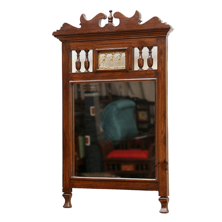 Priya Teakwood Mirror in Teak Finish (18x1.5x28)