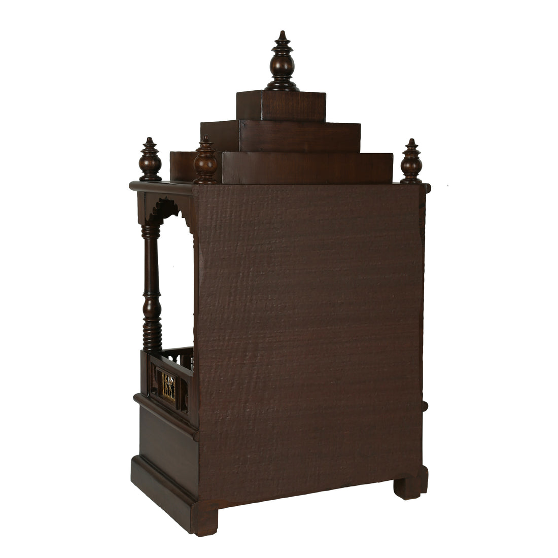 Divinity Teak Wood Mandir in Walnut Finish (24x16x46)