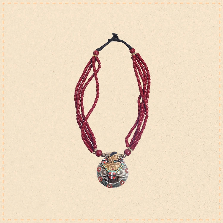 Nomad'S Treasure Trove Lariat Handcrafted Ethnic Necklace