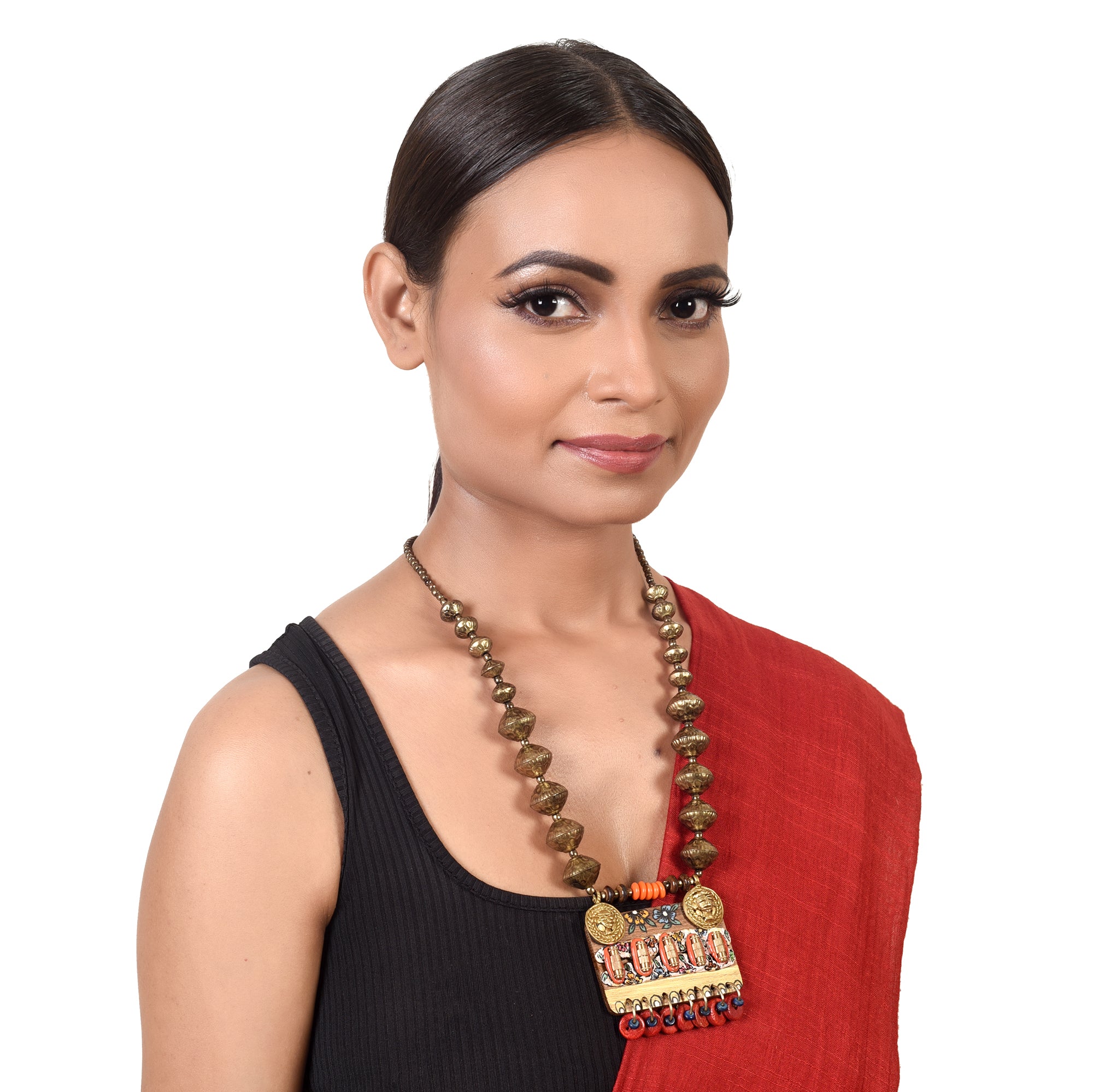 The Princess Tulips' Handcrafted Tribal Dhokra Necklace