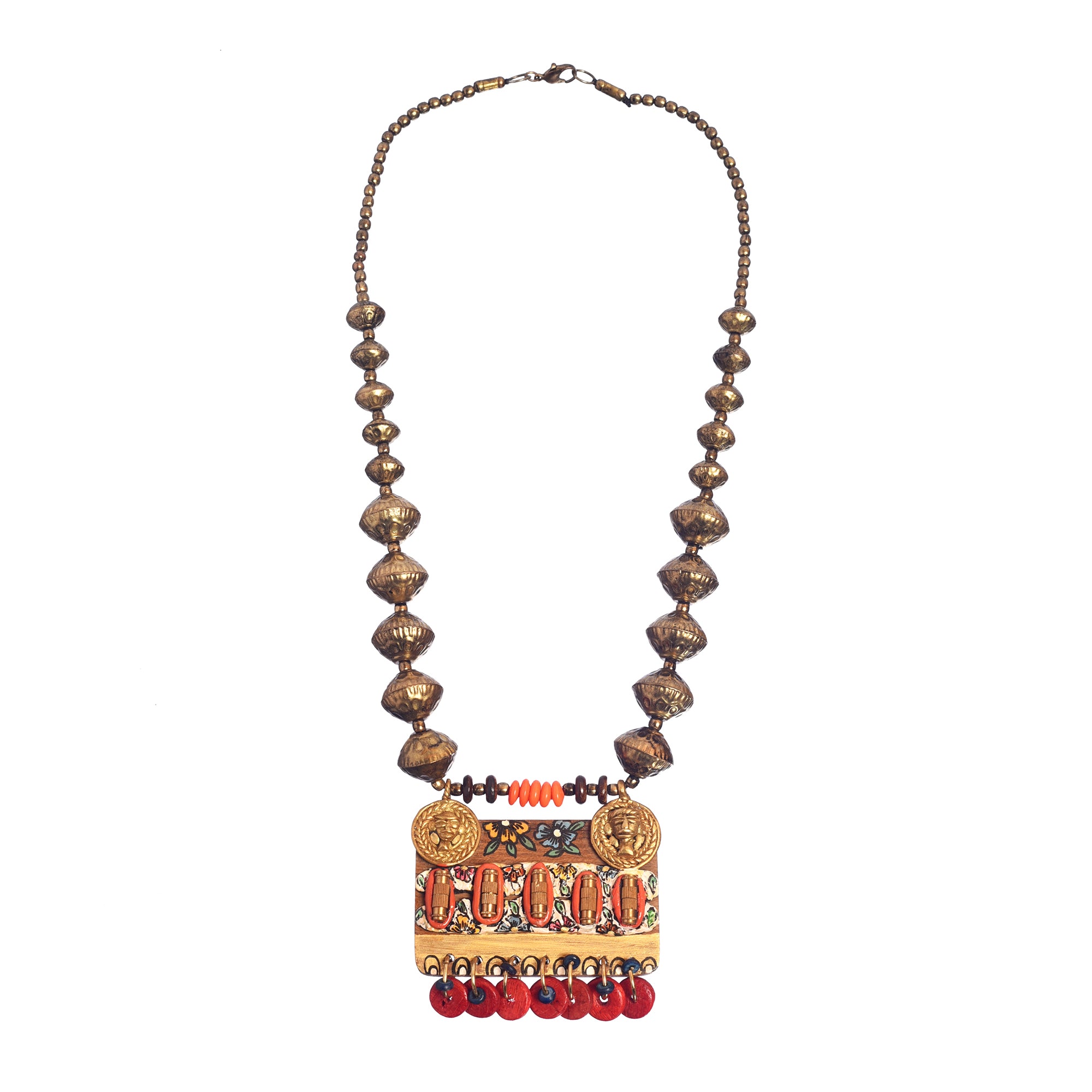 The Princess Tulips' Handcrafted Tribal Dhokra Necklace