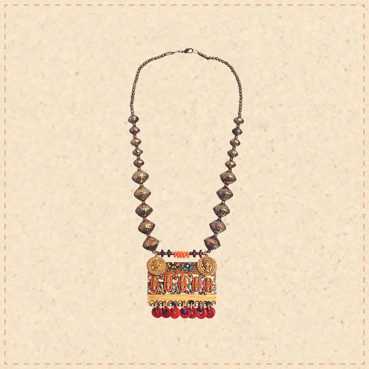 The Princess Tulips' Handcrafted Tribal Dhokra Necklace