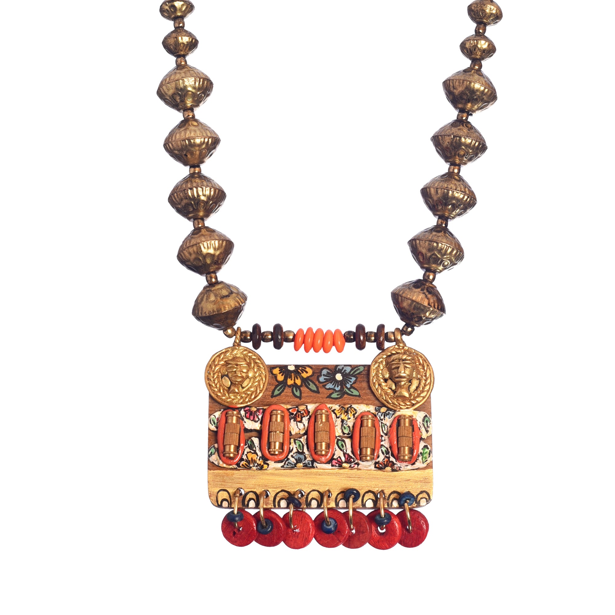 The Princess Tulips' Handcrafted Tribal Dhokra Necklace