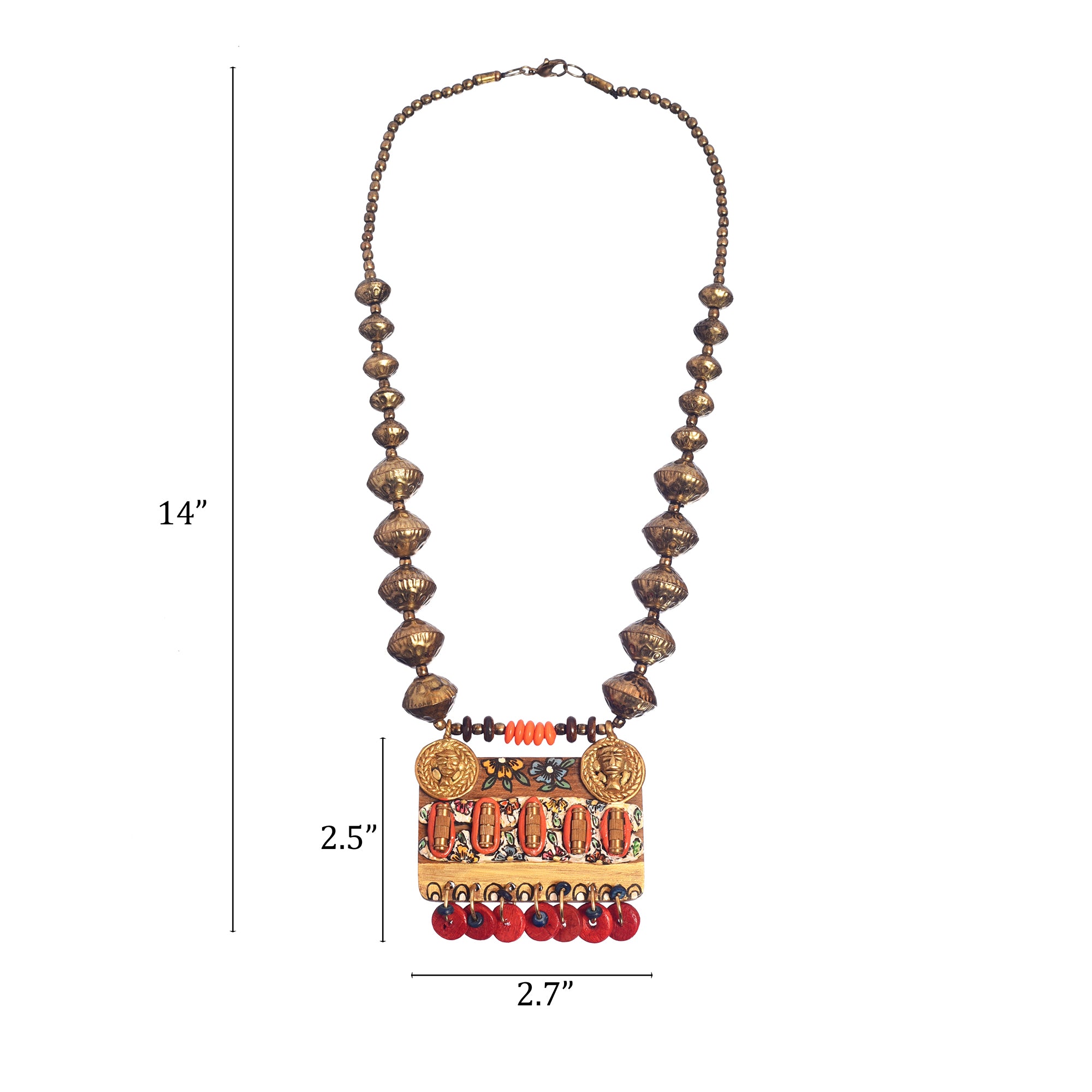 The Princess Tulips' Handcrafted Tribal Dhokra Necklace