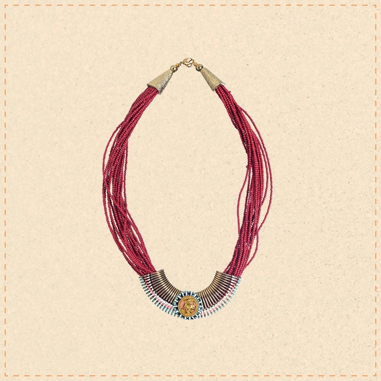Enchanted Forest Handcrafted Ethnic Necklace