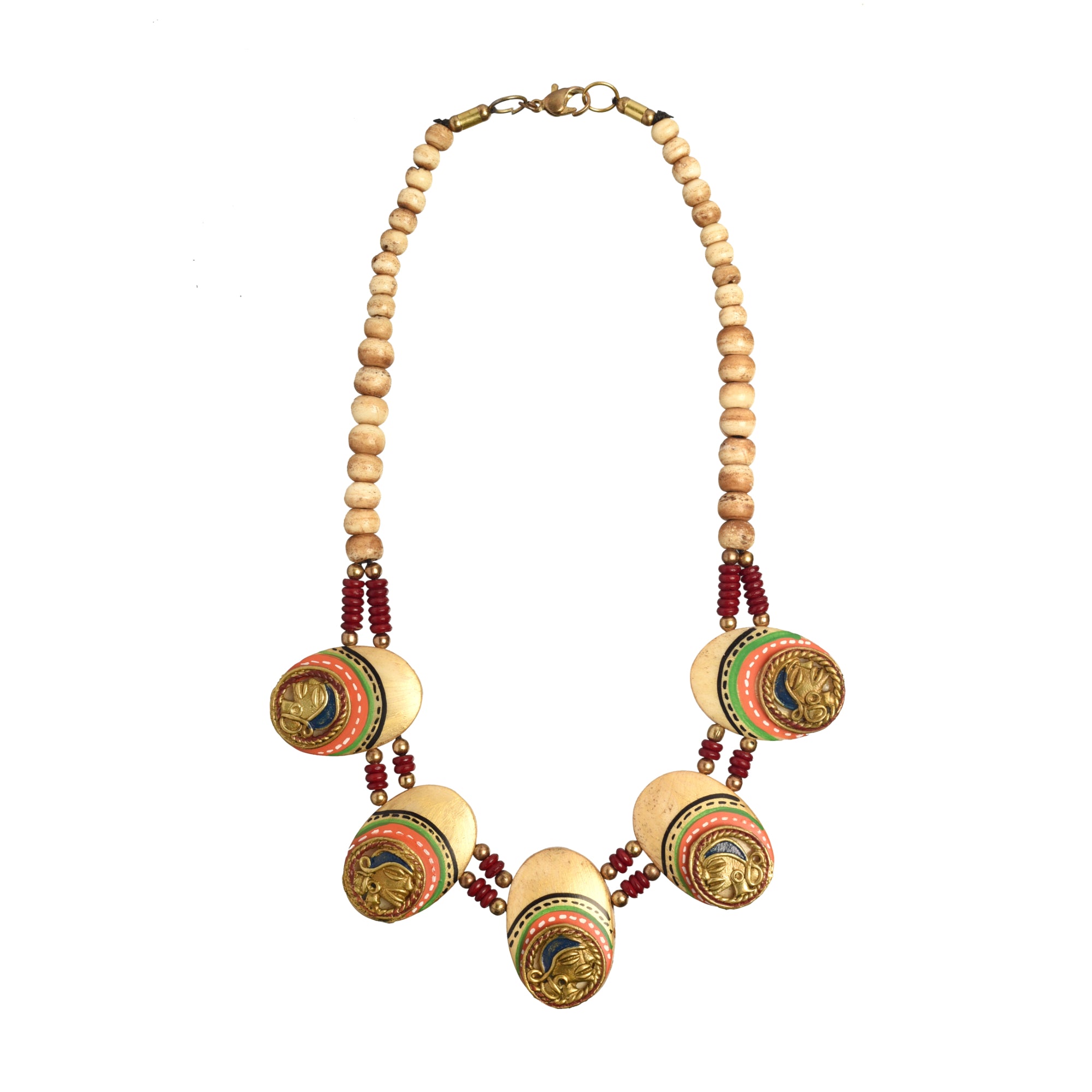 The Guards Of Empress Handcrafted Tribal Dhokra Necklace