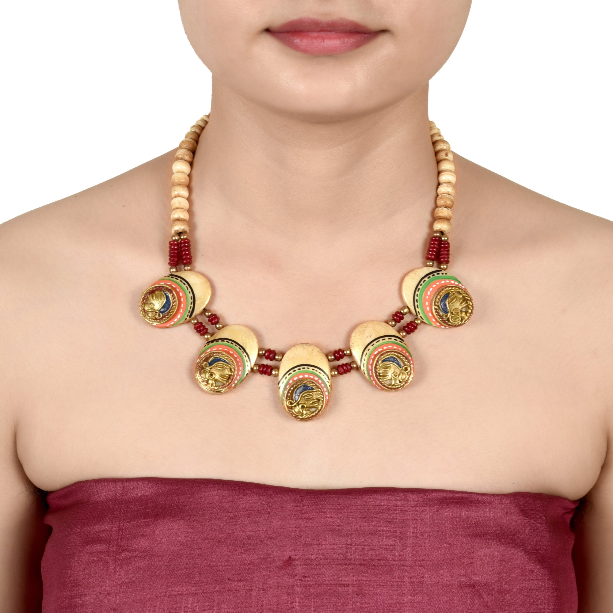 The Guards Of Empress Handcrafted Tribal Dhokra Necklace